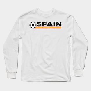 Spain Football Fan. Italy Spain  Design Long Sleeve T-Shirt